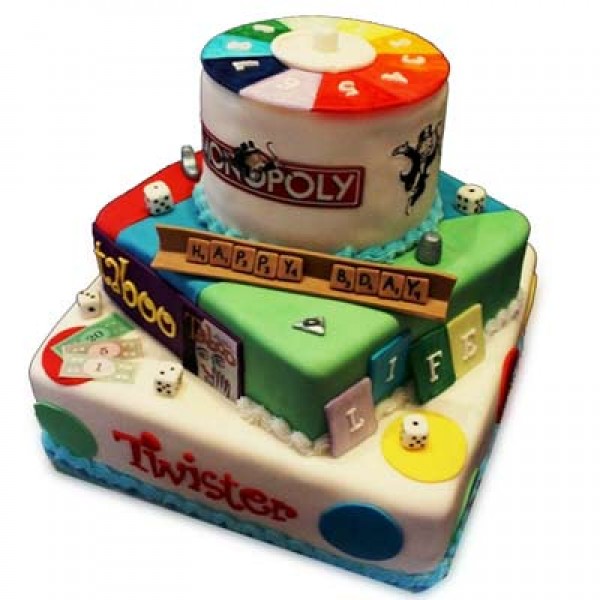 Colorful Multiple Games Cake
